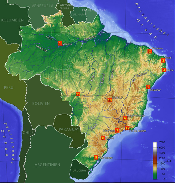 Karte Brasilien